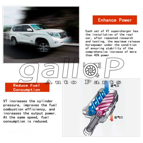 New VT Twin Screw Mechanical Supercharger For  Prado, Fortuner, Hilux, Runner 2.7 Engine Retrofit Power Upgrade