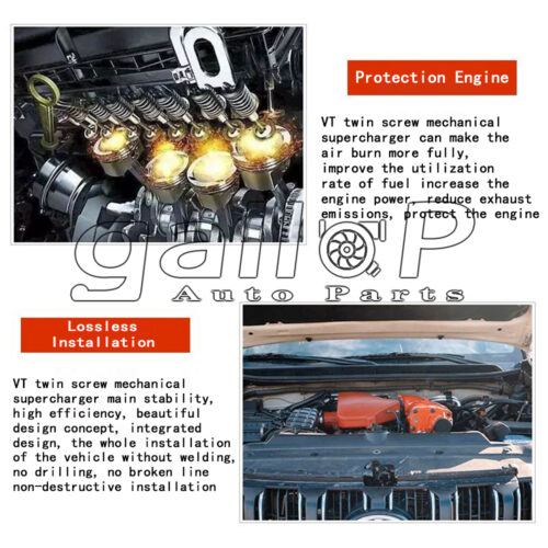 New VT Twin Screw Mechanical Supercharger For  Prado, Fortuner, Hilux, Runner 2.7 Engine Retrofit Power Upgrade